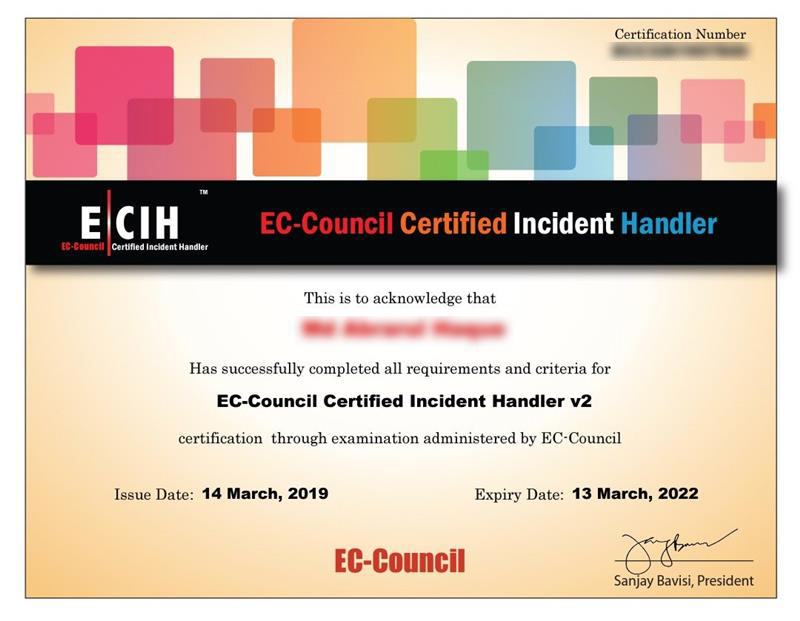 C|CIH v2 Certificate